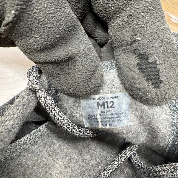 Allbirds Gray Merino Wool Runners Sneakers Men's Size 12 - Picture 5 of 7